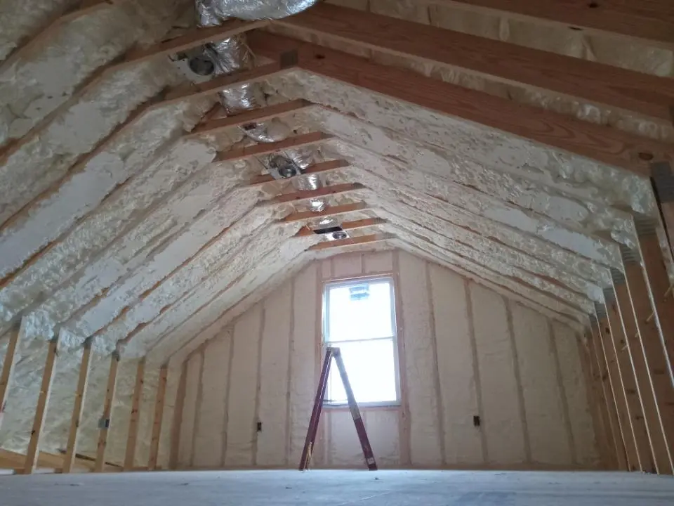 Spray foam roofing application for Crawl Space Insulation project in Sun Valley